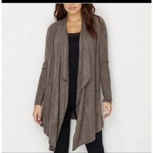 Barefoot Dreams Size S M Calypso Wrap Drape Cardigan Mineral Bamboo Chic…